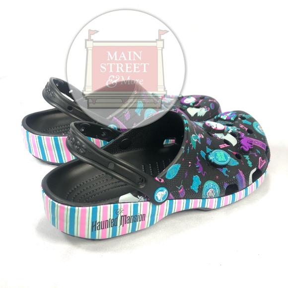 2023 Disney Parks Haunted Mansion Attraction Crocs Adult Size Glow in Dark - NEW - Picture 2 of 4